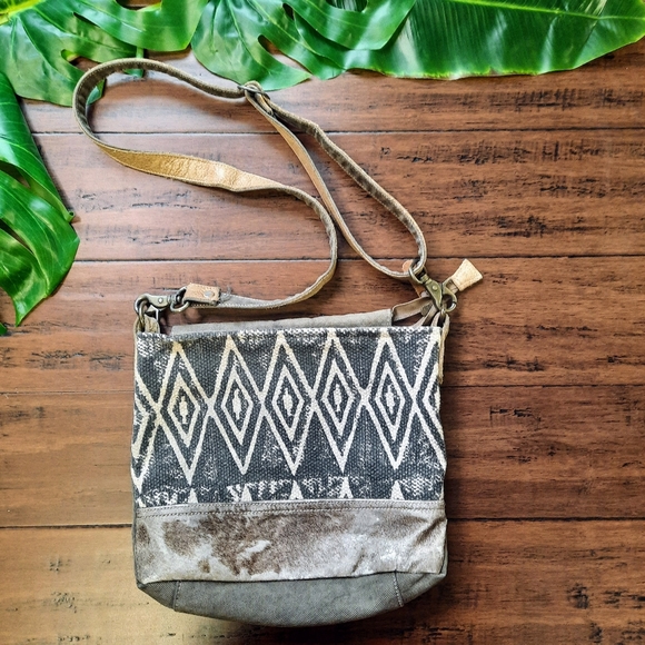 Myra Bag Handbags - Myra Cowhide Upcycled Crossbody Purse